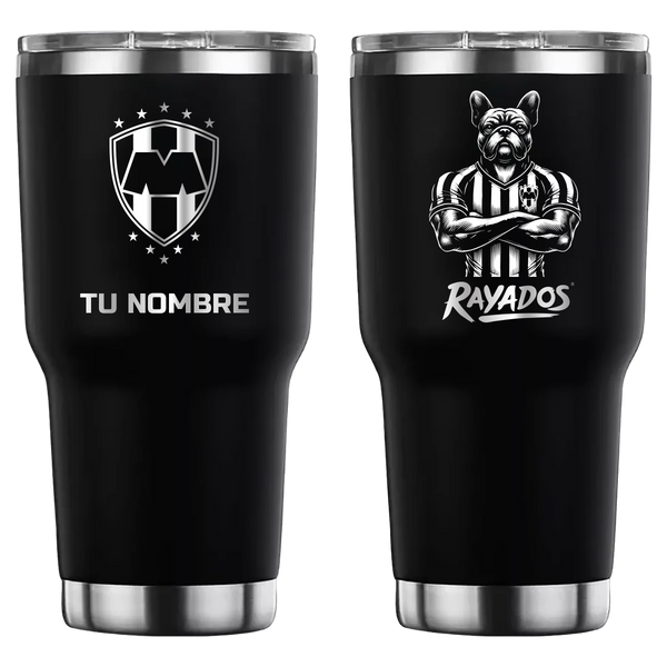 Monterrey Rayados Termo Personalizado 30 onzas