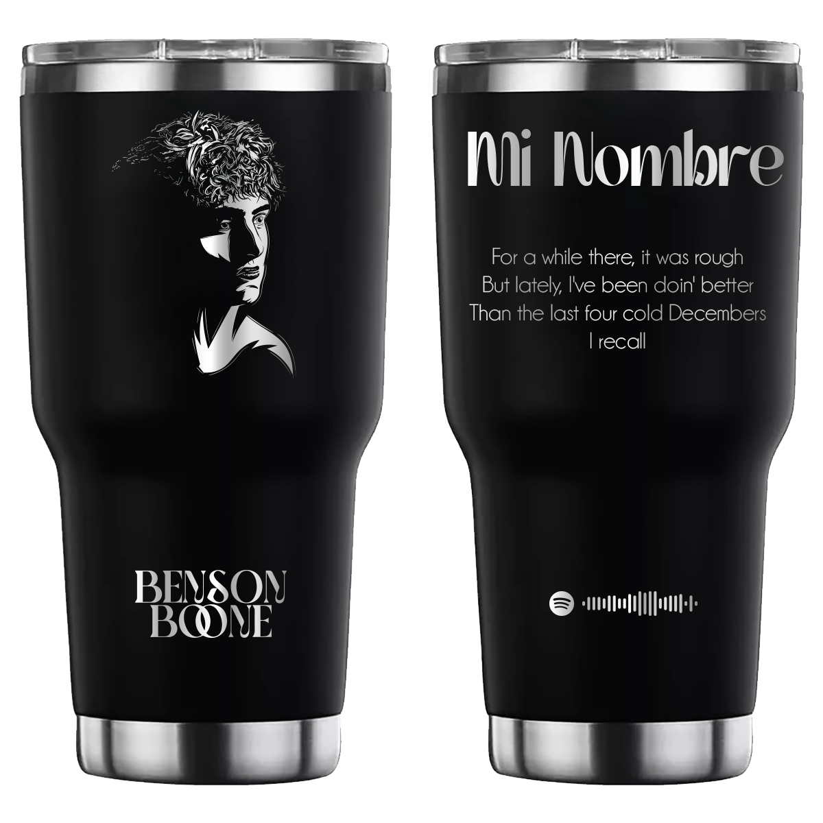 Termo personalizado con diseño de Benson Boone, grabado láser