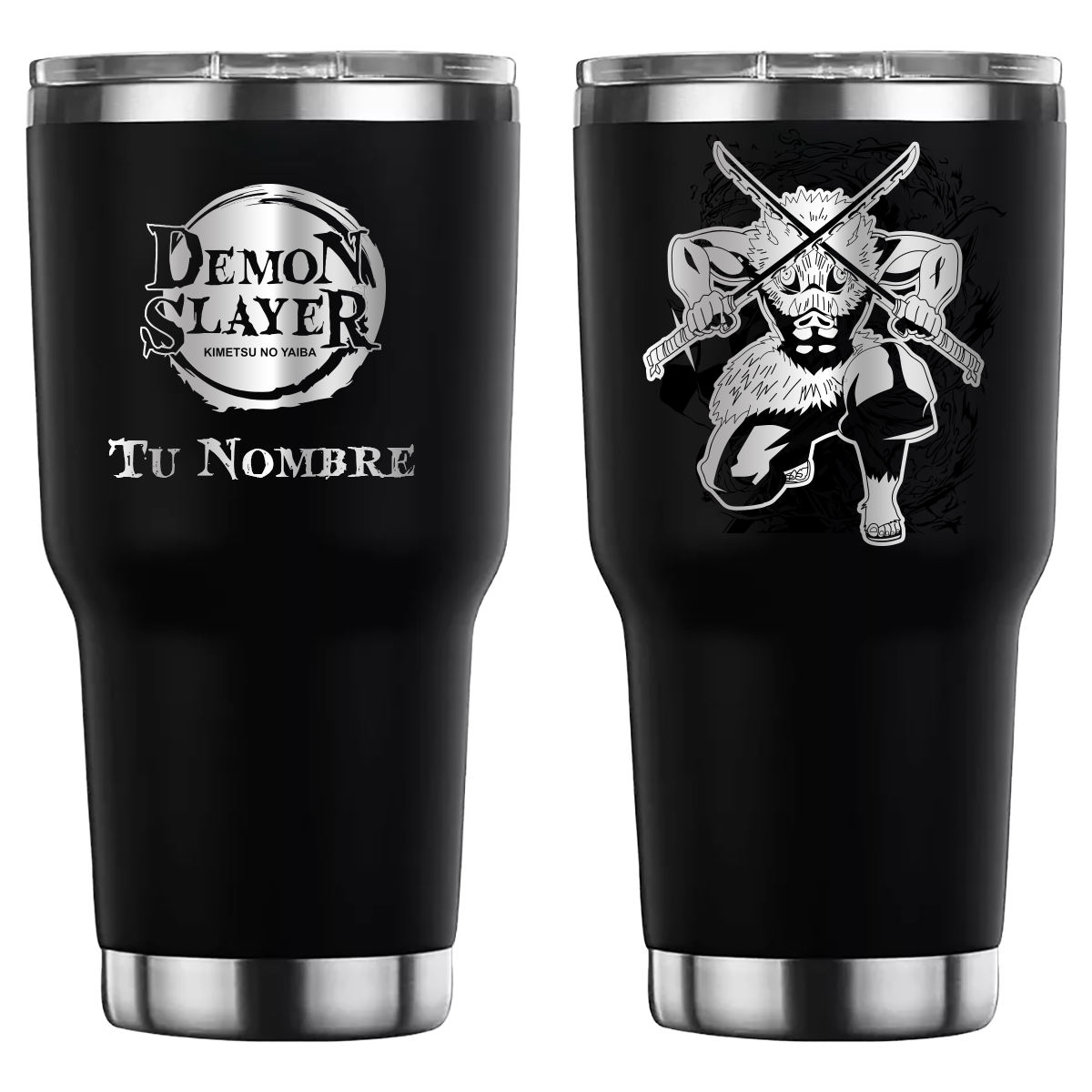 Termo personalizado con diseño de Demon Slayer - Inosuke, grabado láser