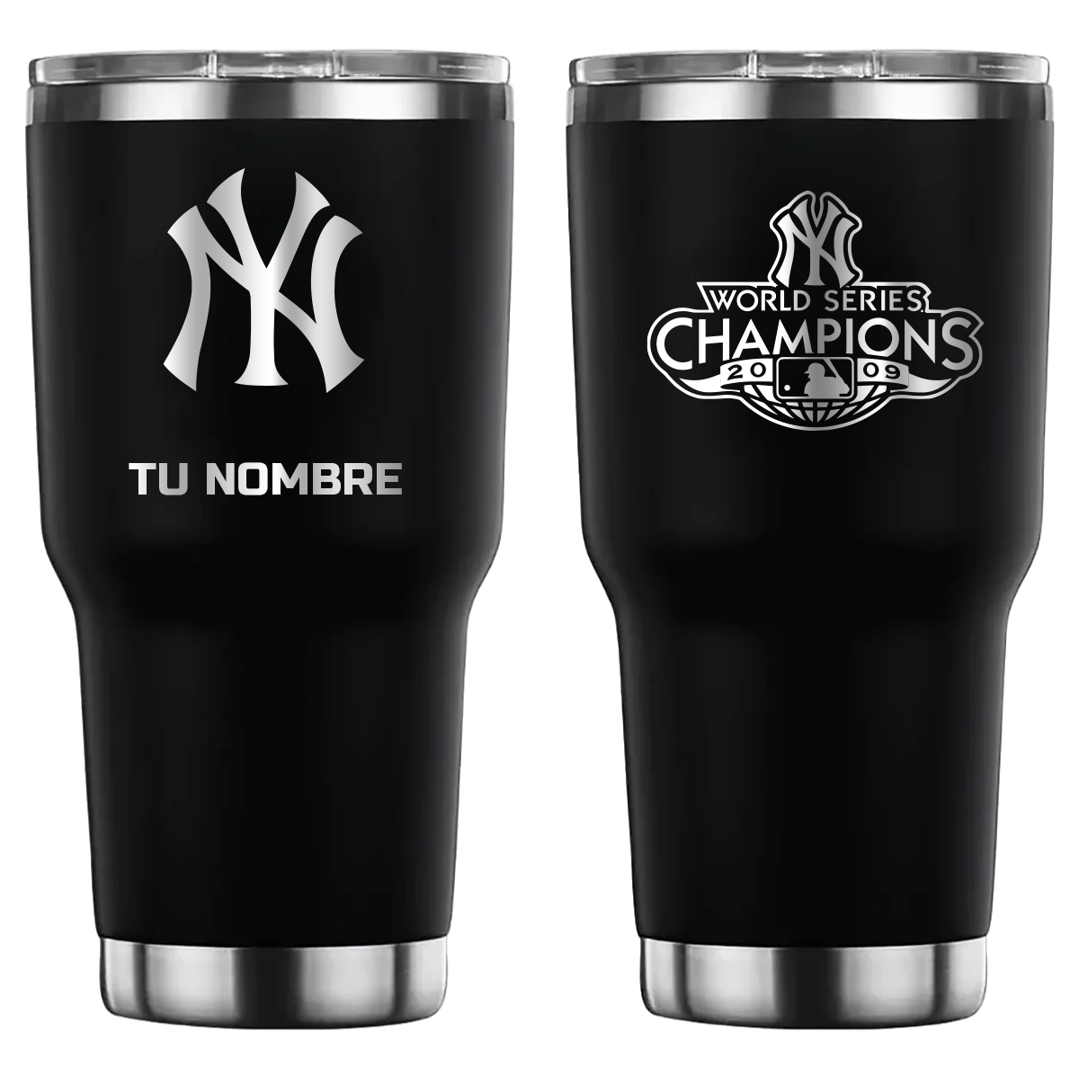 Termo personalizado con diseño de New York Yankees, grabado láser