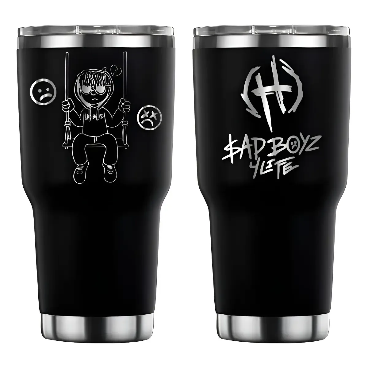 Termo personalizado con grabado láser de Junior H Sad Boyz 4 Life